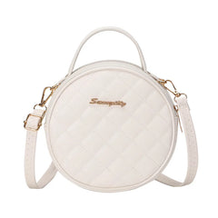 Embroidered Women Shoulder Small Round Bag Mobile Phone Messenger Crossbody