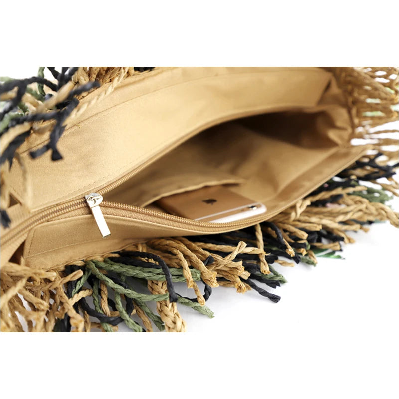 Female Straw Shoulder Bag Large Capacity Beach Bag