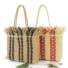 Female Straw Shoulder Bag Large Capacity Beach Bag