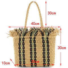 Female Straw Shoulder Bag Large Capacity Beach Bag