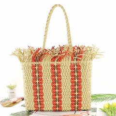 Female Straw Shoulder Bag Large Capacity Beach Bag