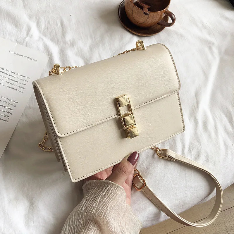 Women's Shoulder Bag Chain Solid Evening Bag Tote