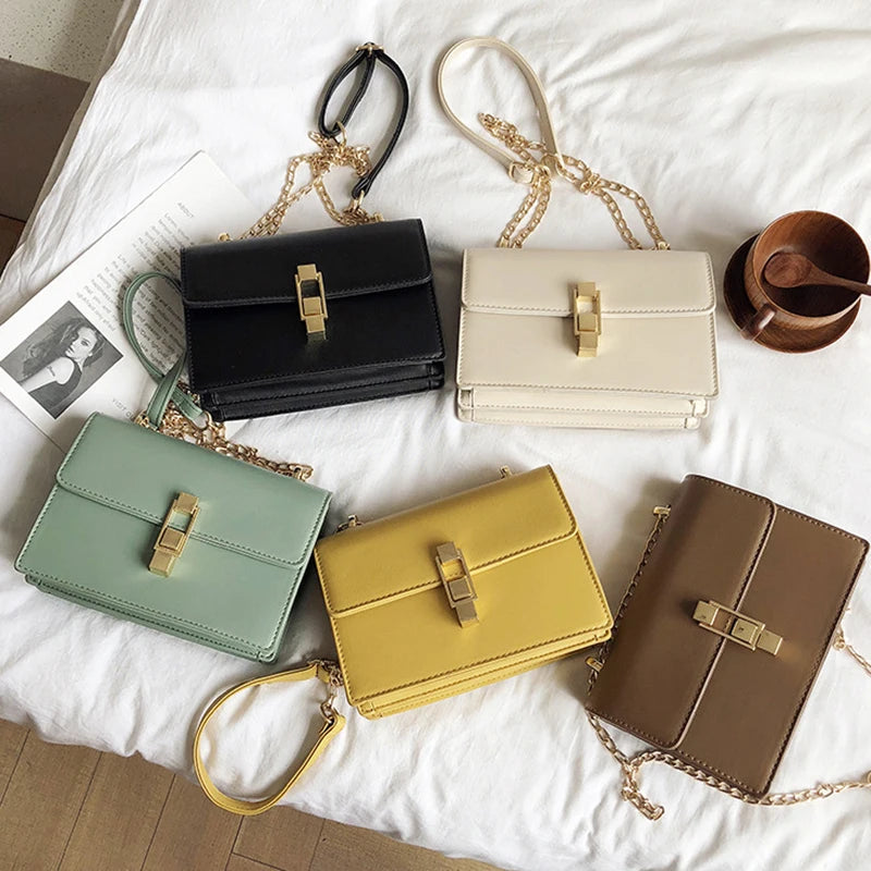 Women's Shoulder Bag Chain Solid Evening Bag Tote