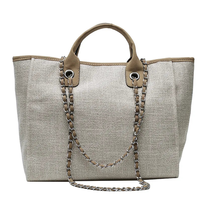 Women's Large Capacity Waterproof Tote Bag with Zipper Closure