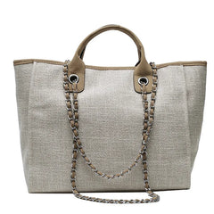 Women's Large Capacity Waterproof Tote Bag with Zipper Closure