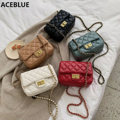 Women's PU Leather Crossbody Shoulder Bags Chain Mini Phone Bags