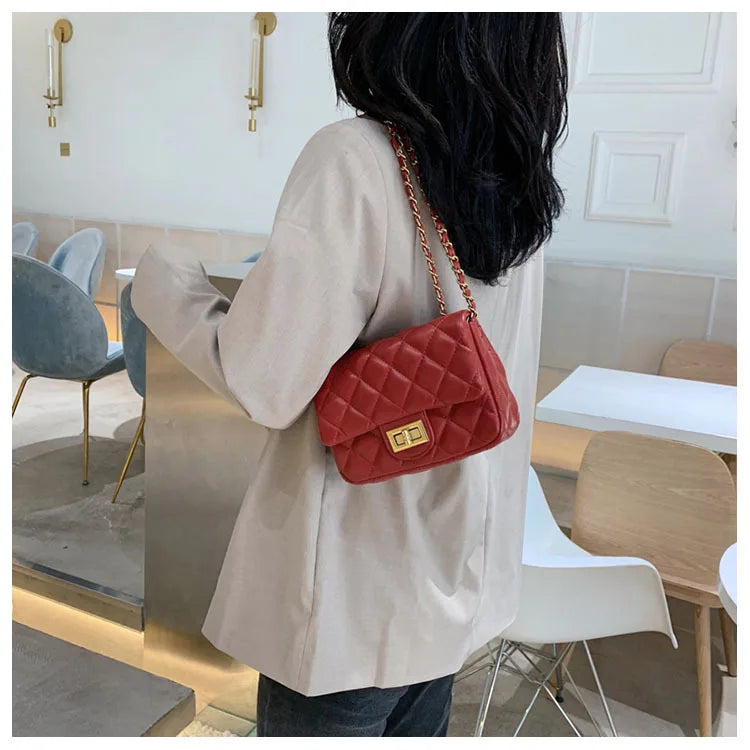 Women's PU Leather Crossbody Shoulder Bags Chain Mini Phone Bags