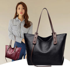 Leather Tote Shoulder Bag High Retro Women Handbags
