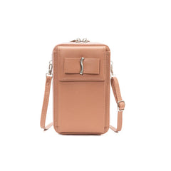 Female Bowknot Large Capacity Messenger Bag Solid Ladies Single Shoulder Purse