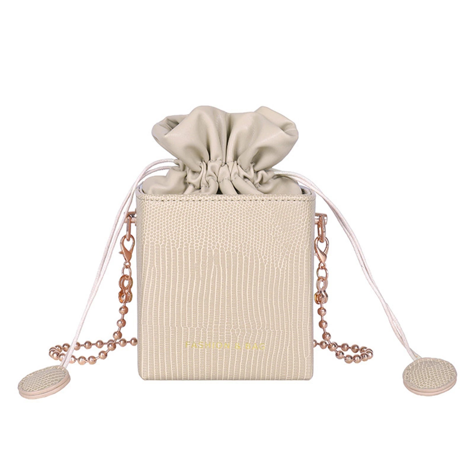 Letter Print Shoulder Bag Messenger Bag for Women Yellow
