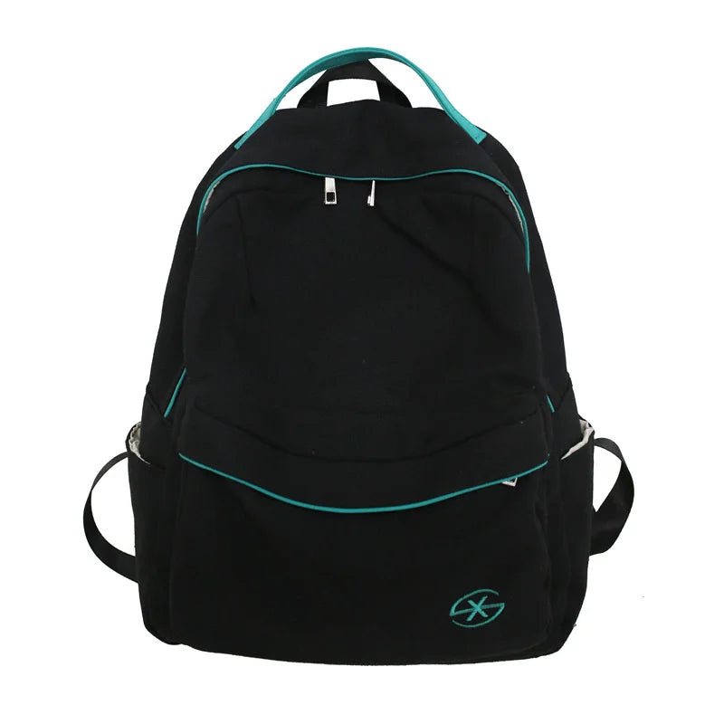 Female Canvas Backpack Casual School Backpack Notebook Harajuku Backpacks