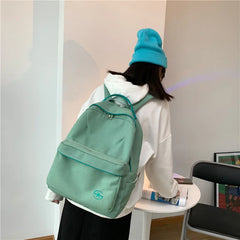 Female Canvas Backpack Casual School Backpack Notebook Harajuku Backpacks