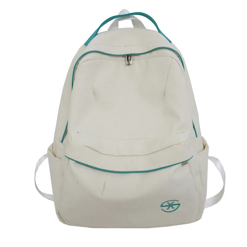Female Canvas Backpack Casual School Backpack Notebook Harajuku Backpacks