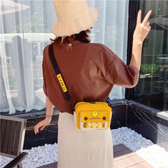 Chicken Cartoon Messenger Bag for Women Girl Student Shopping Handbag