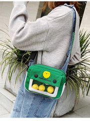 Cartoon Chicken Messenger Bag for Women Student Girl Shoulder Bag