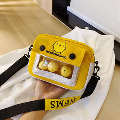 Cartoon Chicken Messenger Bag for Women Student Girl Shoulder Bag