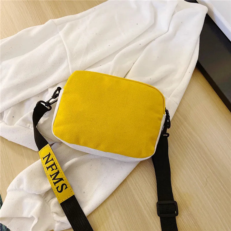 Chicken Cartoon Canvas Shoulder Bag Women Shopping Handbag Crossbody