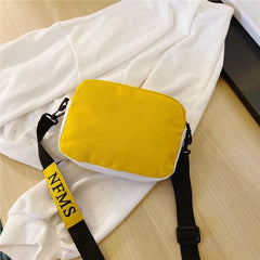 Chicken Cartoon Canvas Shoulder Bag Women Shopping Handbag Crossbody