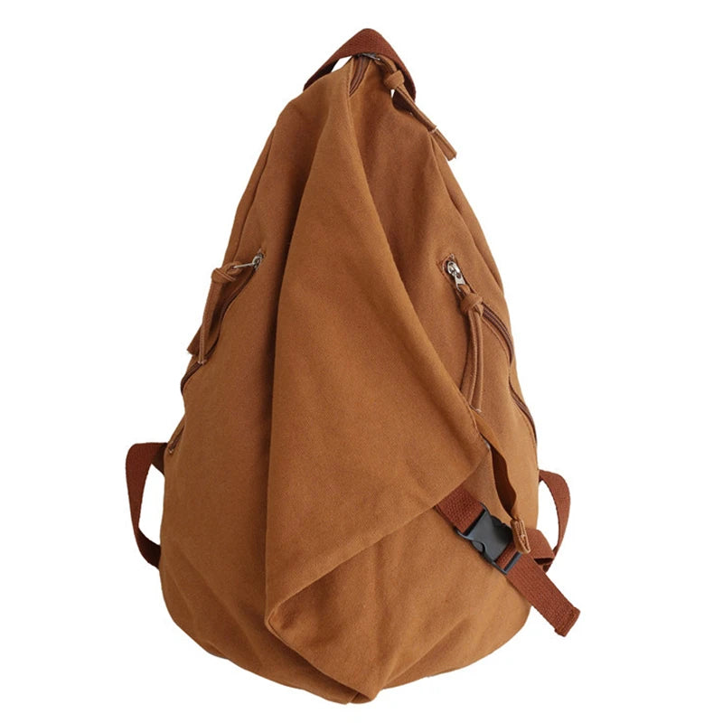 Female Canvas Fabric School Book Laptop Backpack Student Casual Street Travel