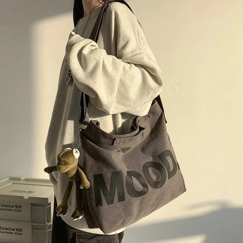 Female Art Vintage Big Shoulder Satchel Harajuku Hip Hop Messenger Bag