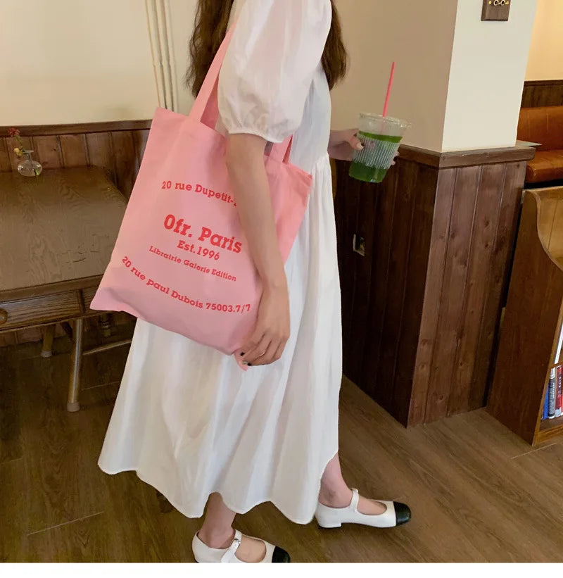 Women's Paris Printed Shoulder Bag Eco-Friendly Handbag