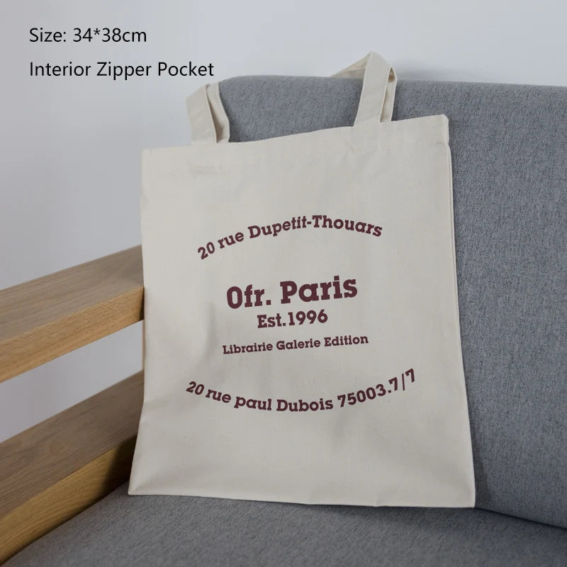 Female Canvas Shoulder Bag Eco Cotton Linen Shopper Bags Handbag Tote
