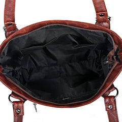 Casual Large Capacity Women Tote Shoulder Bag Pu Leather Bucket Handbag