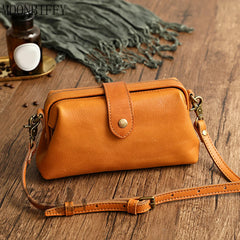 Vintage Style Leather Shoulder Bag Clutch Crossbody Travel Handbag