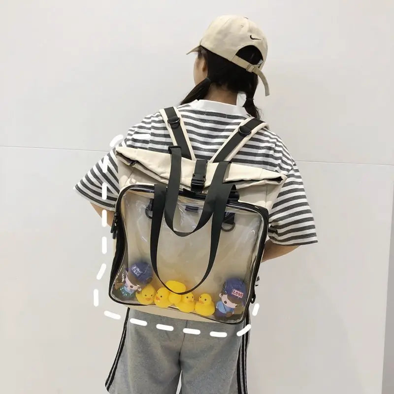 Female Big Ita Bag Backpack Ducks Display Layer School-Bag Women Backpack