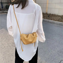 Women's Thick Chain Ruched Shoulder Bag