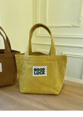 Women's Corduroy Eco Bag Handbag Shopper Autumn Winter Bag