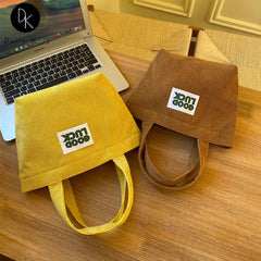Women's Corduroy Eco Bag Handbag Shopper Autumn Winter Bag