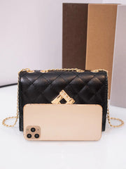 Diamonds Tassel Quilted Crossbody Bag Women PU Leather Small Messenger
