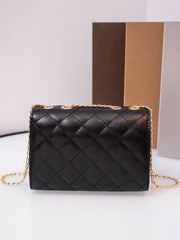 Diamonds Tassel Quilted Crossbody Bag Women PU Leather Small Messenger
