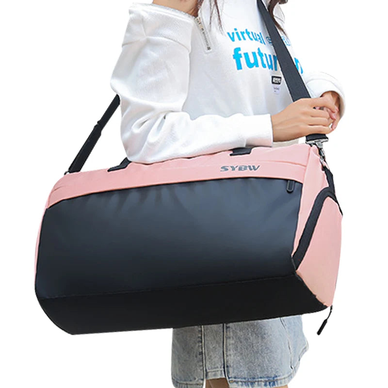 Women's Dry/Wet Separation Casual Duffle Bag Weekend Travel Handbag