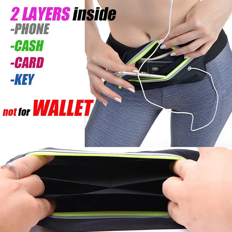 Women's Hidden Waist Bag Lightweight Sport Phone Belt Bag Waterproof
