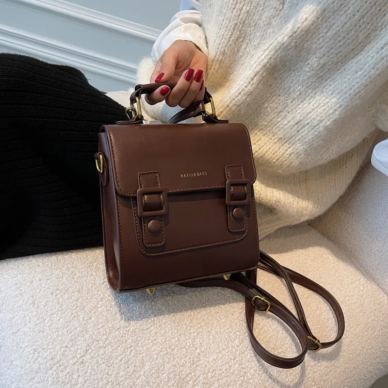 Vintage PU Mochila Backpack for Women
