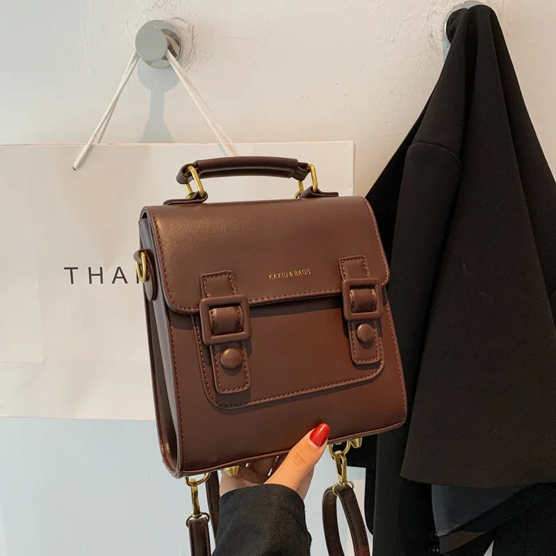 Vintage PU Mochila Backpack for Women