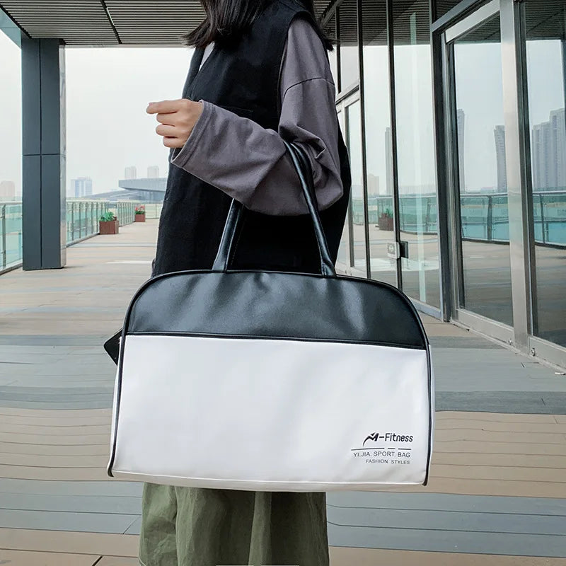 Women's PU Leather Travel Bag Vintage Luggage Casual Tote