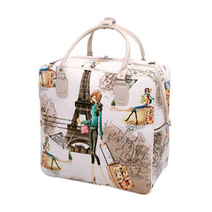 Female Printing PU Leather Women Travel Bag Large Capacity Luggage Bags