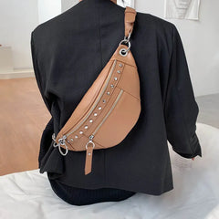 Female Waist Crossbody Purse Phone Bag Belt Bag Bag Travel Pouch Leather Chest