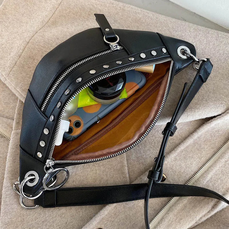Female Waist Crossbody Purse Phone Bag Belt Bag Bag Travel Pouch Leather Chest