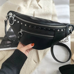 Female Waist Crossbody Purse Phone Bag Belt Bag Bag Travel Pouch Leather Chest