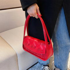 Heart Pattern Printed Handbag Small Square Underarm Bag Purses and Handbags