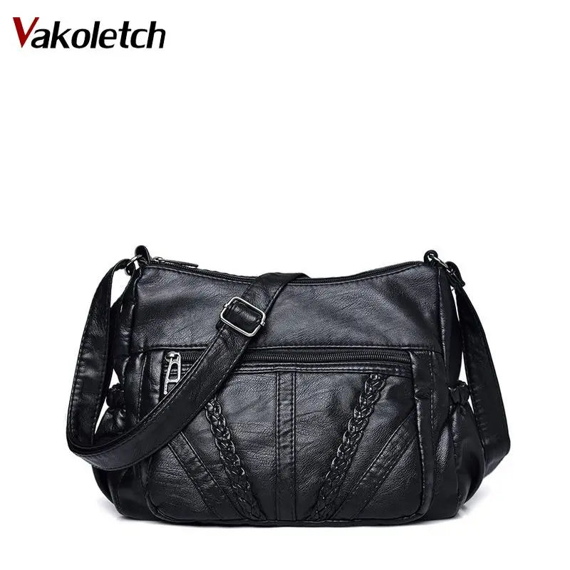 Soft PU Leather Shoulder Bag Hobo Messenger Feminina Women Bolsos Sac A Main