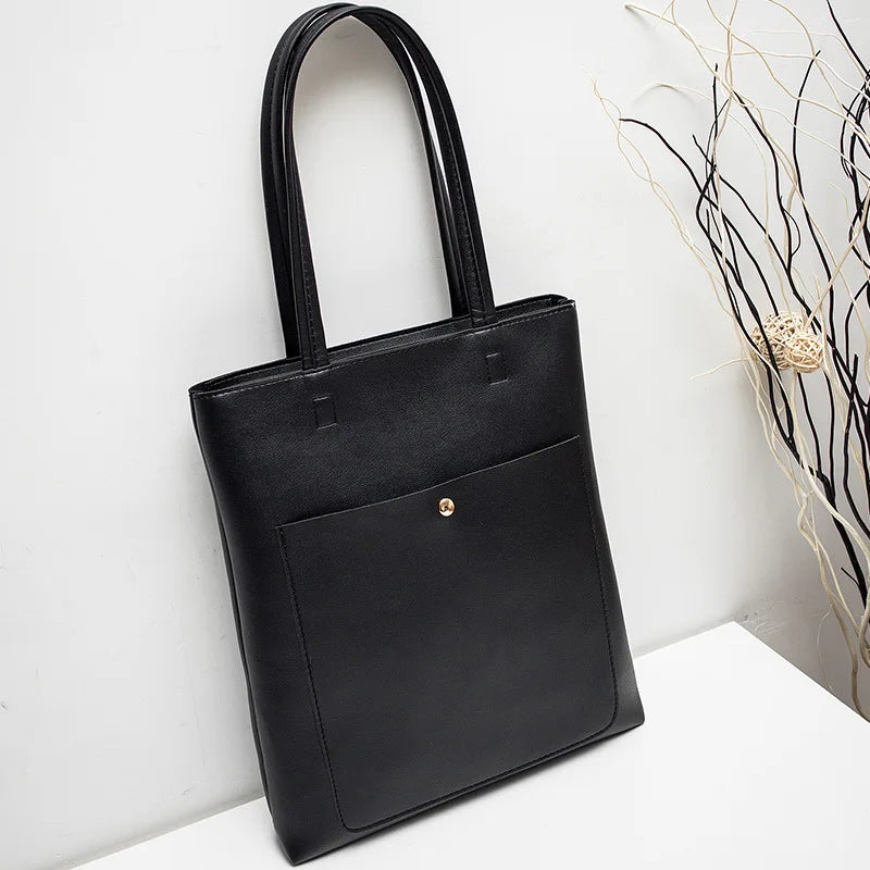 Women's Large Capacity Shoulder Bag Tote Shopper Bags PU Leather Messenger Bag
