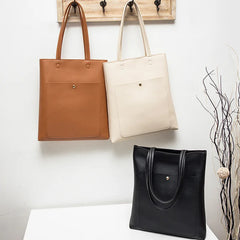 Women's Large Capacity Shoulder Bag Tote Shopper Bags PU Leather Messenger Bag
