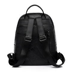 High Soft Leather Book Bags For Teenage Girls Travel Backpack