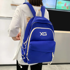 Women Embroidered Nylon Travel Bag Multi-pocket Schoolbag Backpack