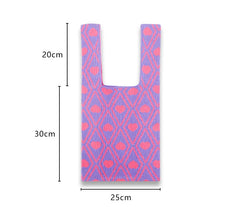 Y2K Knitted Tote Bag Japanese Harajuku Knot Pouch